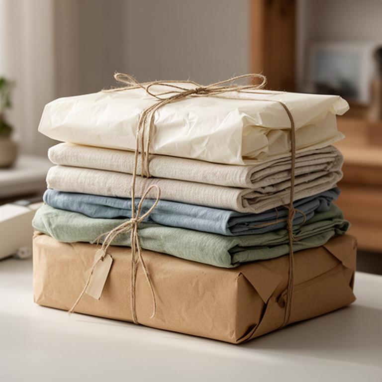 A stack of carefully wrapped keepsakes ready for secure long-term storage