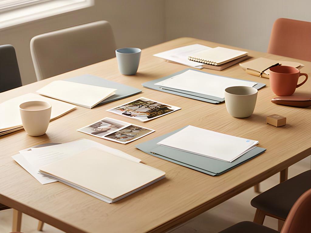 A calm dining table set out for a family conversation about inherited belongings
