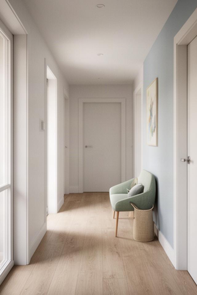 An uncluttered hallway in a family home after household items have been sorted